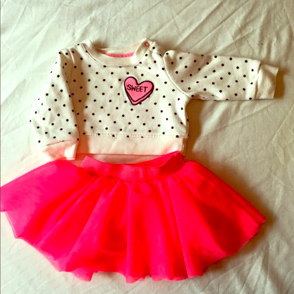 Baby sweater and skirt set